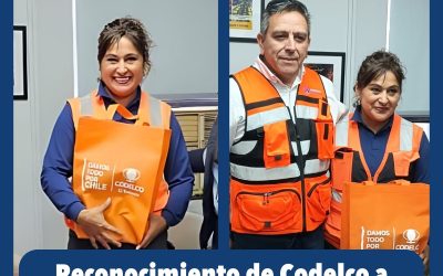 Codelco-Teniente reconoce a capataz de Grupo C&G por su excelente desempeño